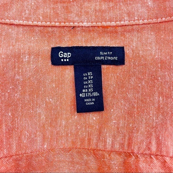 GAP long sleeve button down shirt slim fit - Picture 7 of 8